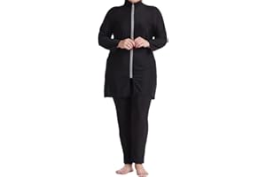 Cherrianna 3 Stück Satz Muslim Badeanzüge für Frauen Übergröße Damen Badebekleidung Islamic Burkini Muslimische Bademode Konservativen Badeanzug Kostüm Anzug Vollständige Abdeckung Burkini