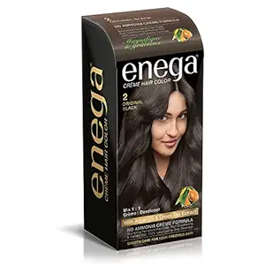 Prem Green Enega Cream Hair Color with Argan Oil and Green Tea Extract (Black, 2, 100 ml/Each)