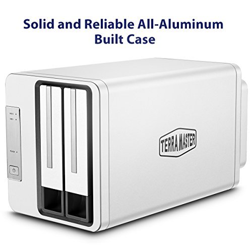 TerraMaster D2-310 2 Bay External Hard Drive RAID Enclosure USB3.1 (Gen2, 10Gbps) Type C SUPERSPEED+ RAID Storage Enclosure Compatible with USB3.0 Devices (Diskless)