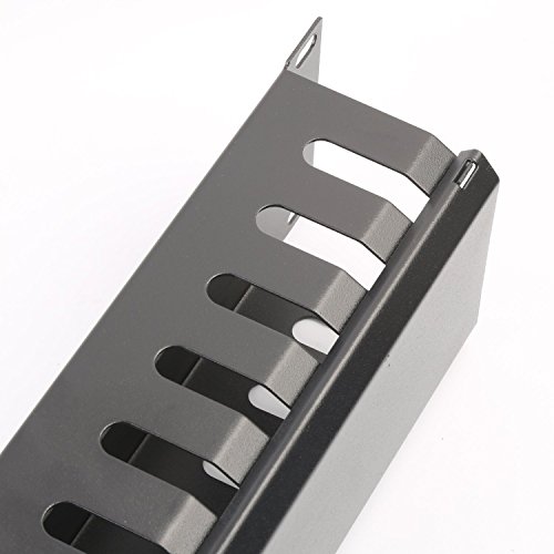 HAMSWAN® Horizontale Kabelmanagement Kabelmanager Serverschrank Rack Mount 2U 19 Zoll Metall - 4
