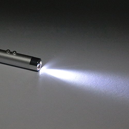ZXK CO 2 Stück Multifunktion Tragbare Mini LED Mini LED Licht und UV Licht Taschenlampe Mit Karabiner Schlüsselanhänger-Silber - 7