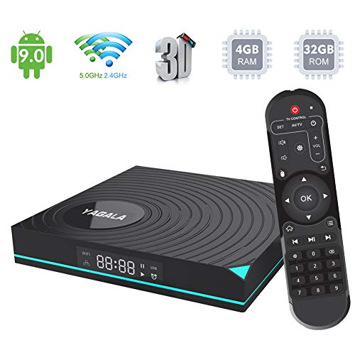 Android TV Box?Y1 Android 9.0 TV Box 4GB RAM/32GB ROM RK3318 Quad-Core Soporte 2.4/5.0Ghz WiFi 4K HDMI DLNA 3D Smart TV Box