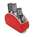 Produktbild Fernbedienungshalter PU Leder TV Stift Bleistift Remote Organizer mit 5 Geräumigen Fächern für Wohnzimmer und Büro (rot)