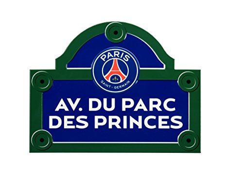 PSG Avenue du Parc des Princes Plaque de Rue Rectangulaire Metal Multicolore 30 x 18 x 0,5 cm