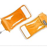 [mantente seco]: Ya sea que estemos hablando de bucear, nadar en la playa o incluso bucear a una profundidad de hasta 32 pies, este increíble impermeable mantiene tus objetos de valor seguros y secos