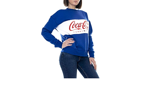 Tommy Hilfiger TJW Tommy X Coca Cola Crew Sweat - Sodalite Blue - Felpa  Girocollo Donna : Amazon.it: Abbigliamento