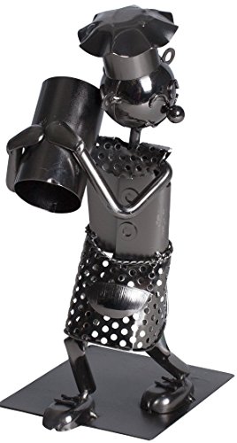 VENKON – Ausgefallener Flaschenständer / Weinflaschenhalter „Der Flaschenschlepper“ aus Metall – für dekorative Aufbewahrung Ihrer Wein-, Sekt- oder Saftflasche - 3