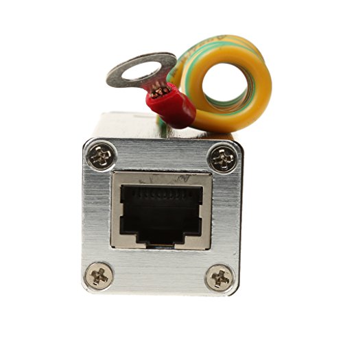 Gazechimp Netzwerk 100MHz Adapter RJ45 Ethernet LAN Signal Überspannungsschutz Ableiter Datenleitungen - 4