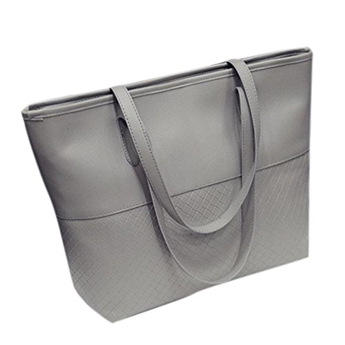 Preisvergleich Produktbild Handtasche Damenhandtaschen Ronamick Frauen Handytasche Schultertasche Satchel große Umhängetasche Tasche Henkeltasche Umhängetasche Schultertasche (Grau)