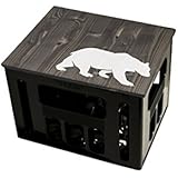 Geschenkidee Bierkastensitz Sitzauflage Hocker mit Motiv Bär