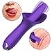 Produktbild Klitoris G-Punkt Vibratoren, Zunge lecken Stimulation der Klitorisnippel Sexspielzeug für Frauen Oralsex Paare Solo Blowjob Orgasmus Erotik Vaginal Anal Arsch Massagegerät 10 Modi Flüstern Ruhig(Lila)