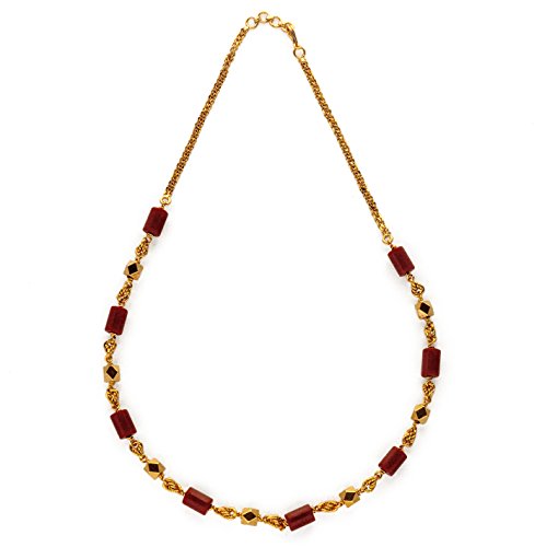 One gram gold short Coral chain 16 