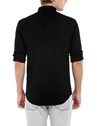 Dennis Lingo Men's Cotton Solid Casual Shirt