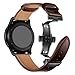 Produktbild Happysdh Armband Kompatibel mit Samsung Gear S3 22mm, Smartwatch Zubehör Butterfly Schnalle Leder Uhrenarmband Ersatzarmband Armbänder Smartwatch für Männer Frauen