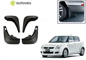 AUTOVEA Plastic Mud Flaps (Set of 4) for Maruti Suzuki Swift (Type-2) 2010-2011