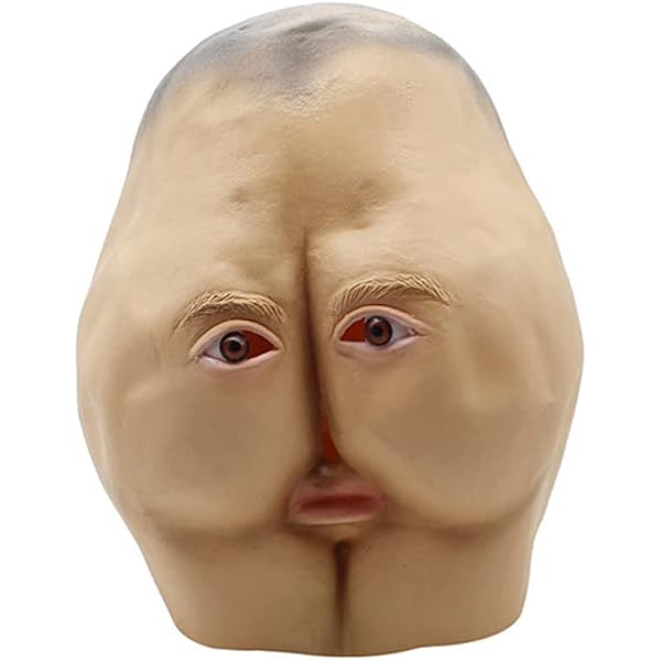 Leder-Halloween-Maske, Vollgesichtsmaske, Atmungsaktiv, Verstellbar, Für Erwachsene Unisex