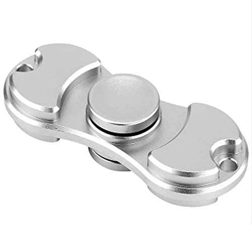 L-FENG-UK Aluminum Fidget Spinner EDC Focus Anxiety Stress Relief Toys (Silver)