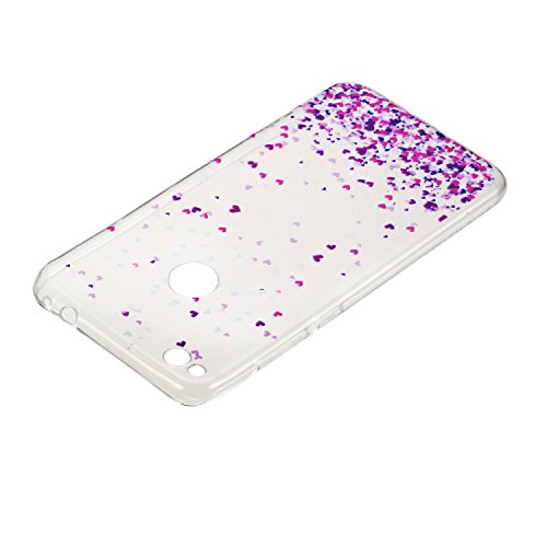 Funda Huawei P8 Lite 2017  CaseLover Huawei P8 Lite 2017 5 2  Carcasa Case Silicona Gel Clear Ultra Fina Flexibilidad Transparente Anti-rasgu  os Impresi  n Est  tica Cover para Huawei P8 Lite 2017 - amor corazon