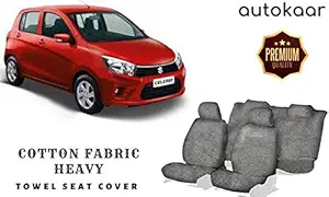AUTOKAAR Cotton Fabric Heavy Grey Towel SEAT Cover for Maruti CELERIO