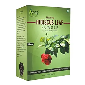Spag Herbals Dried HIBISCUS Leaf Powder foratural, Moisturizing, Skin Tightening, Anti-Ageing Hibiscus Powder for Face Pack, Hair, skin care powder 120 gms