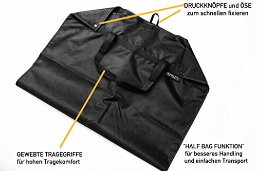 DOPPELPACK! Dom’Suits Premium Kleidersack atmungsaktiv, reisetauglich, wasserabweisend – 100x63cm – faltbar -Anzugsack / Anzugtasche / Kleiderhülle für Ihre hochwertige Kleidung - 2