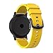 Produktbild yuyoug Stylisches Ersatz Silikon Weich Band Strap Armband für ticwatch E, Zwei Größen Klein und groß, Gelb, S