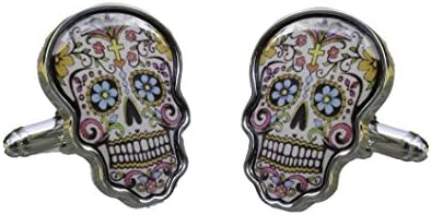 FunkyCufflinksDay of the Dead Skull Candy Cufflinks Inspired from James Bond Spectre by Funky Cufflinks