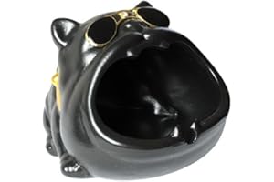 Legalize - Bulldog Ashtray - Cenicero con forma de perro bulldog - Cenicero de cerámica original y vintage - 1 unidad