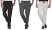 CUPID 2 Striped Stylish Track Pants / Cotton Lowers / Sports Trousers / Night Pant / Joggers Combo Offer Pack (Regular Fit, BLACK, CHARCOAL GREY & MILANGE GREY, Set of 3) | Best Trackpants, Sweats, Daily Use Tracksuit Bottoms, Jogging Suit, Gym Wear For Men RS.940.00