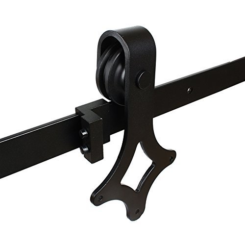 200cm Blume-Typ Schiebetürbeschlag Schiebetür Hängeschiene Flaschenzug Schiebetürsystem Komplett-Set für Schiebetüren Innentüren Trennwände und Wandschränke Edelstahl (200.0cm)