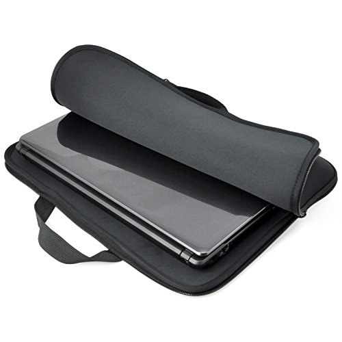TRIXES Stilvolle schwarze 15,6-Zoll Laptoptasche Notebook-Tasche Laptop-Hülle für Dell Sony HP - 2