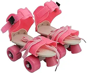 FULL STOP Roller Skates for Girls Age Group 7-12 Years Adjustable Inline Skating Shoes with School Sport-Multi Colour