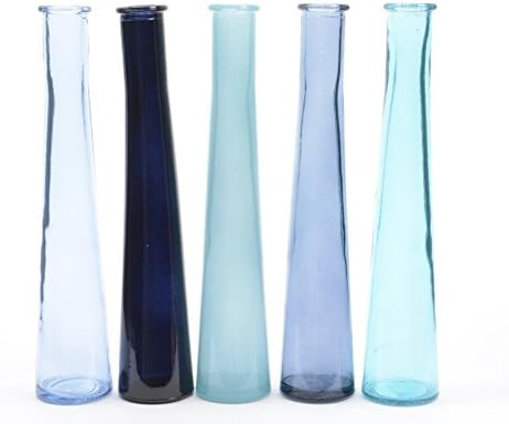 Tall Thin Recycled Glass Vase 5 Ast. One Supplied