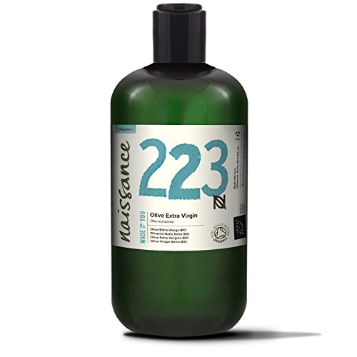 Naissance Organic Extra Virgin Olive Oil 500ml - Pure, Natural, Certified Organic, Unrefined, Cold Pressed, Vegan - Ideal for Skincare, Haircare and as a Massage Oil Base