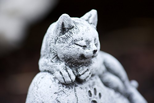 Grabschmuck Katze „Was wir lieben…“, frost- und wetterfest, massiver Steinguss - 5