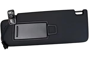 BI-TRUST Sun Visor Replacement for VW Golf MK7, Passat B8, Jetta MK7, T-Cross, T-Roc (2013-2021), Left Side, with Vanity Mirror, OEM# 5GG857552 / 5GG857551