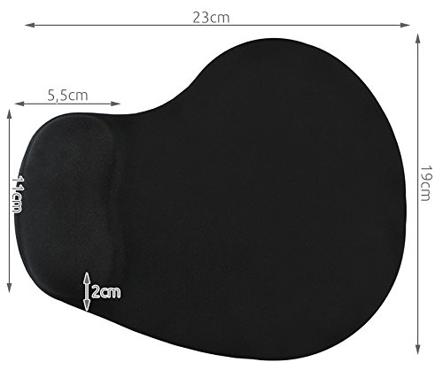 Mauspad Maus Mousepad Mouse GEL Silikon Handauflage Pad Schwarz #170 - 8