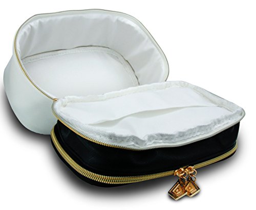 Hochwertige Designer Kosmetiktasche von Pincas. Ein edler Kosmetikkoffer mit 2 goldenen Verschlüssen für die anspruchsvolle Dame. Das elegante Beauty Case besitzt ein integriertes Ordnungssystem. - 4