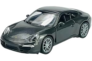 DROMADER Welly Porsche 911 991 Carrera S Gris Noir Coupé À partir de 2011 env. 1/34-1/46 Modèle de voiture en métal moulé sous pression Neuf dans sa boîte