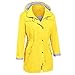 Produktbild MEIbax Damen Einfarbig Regenjacke Outdoor Hoodie Wasserdichte Kapuzenjacke Winddicht Übergangsmantel Parka Lange Jacke mit Kapuze Softshell