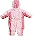 Playshoes Baby Girls 0-24M Fleece Lined Overall Polar Bear Snowsuit, Light Pink, 6-12 Months (Manufacturer Size:6-9 Months (74cm))