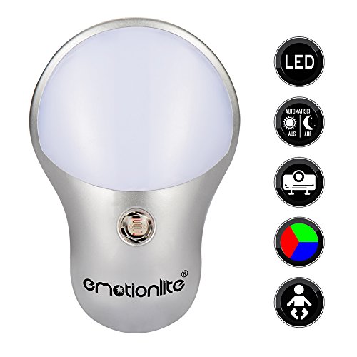 Emotionlite LED Nachtlicht mit Dämmerungssensor Mehrfarbig Projektor Plug in Kinder Nachtlicht Sehr gut für Kinderschlafzimmer Badezimmer Flur Treppenaufgang Korridor Schrank oder ein dunkles Zimmer - 2