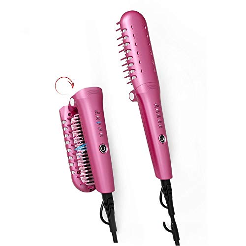 Nulijianchi2 Straight Hair Straightener Straight Hair Straight Hair Comb Negative Ion Folding Electric Splint Perm  Red