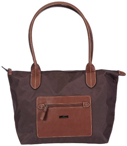 Tom Tailor Acc MADEA Shopper - Bolsa de la compra de material sintético mujer, color marrón, talla 44x28x18 cm (B x H x T)