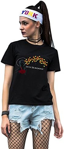 T-Shirt ,Women Top Tee,Casual Short Sleeve Girls- Cotton - Round Neck - Summer - POLYHYMNIA