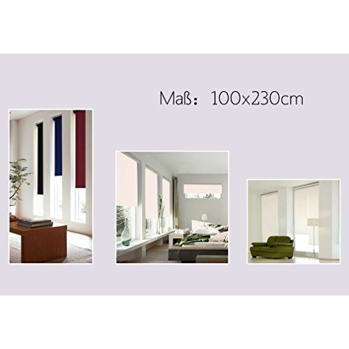SHINY HOME® Verdunklungsrollo Lichtblick Klemmrollo 100x230cm Fensterrollo Sonnenschutzrollo Klemmfix ohne Bohren inkl Klemmträger Weiß - 6
