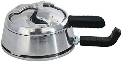 Shisha Coal Bowl with 2 handles - Silver