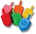 Hanukkah Essentials The Dreidel Game! Colored Plastic Dreidels, Medium, 25 Pack (Instructions Included)