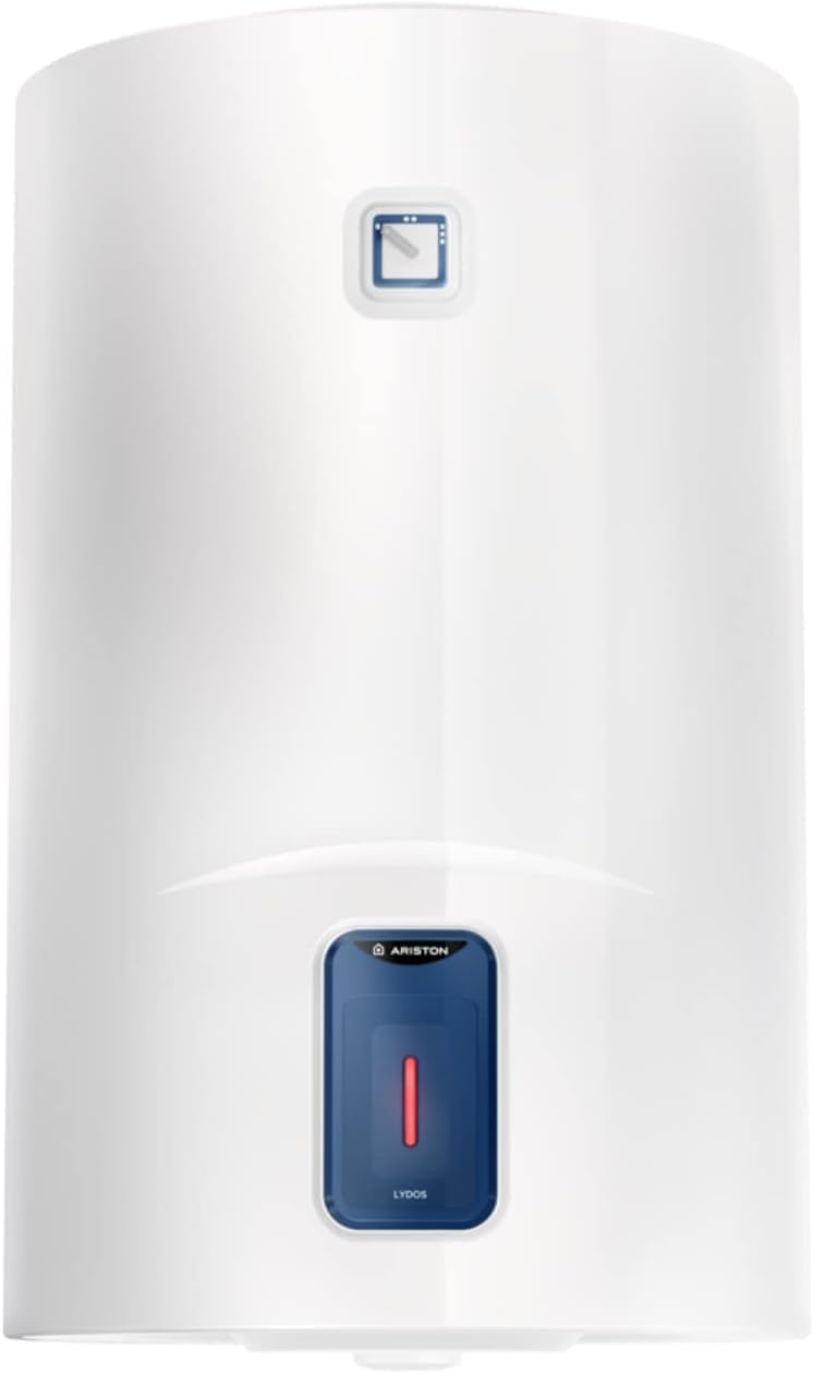 Ariston Lydos R - Termo Electrico 80 Litros, Calentador de Agua Eléctrico Vertical con Regulación Externa y Titanio en el Depósito 48x45x56, Calentadores Instalación en España Eficiencia C Rango(A+/F)