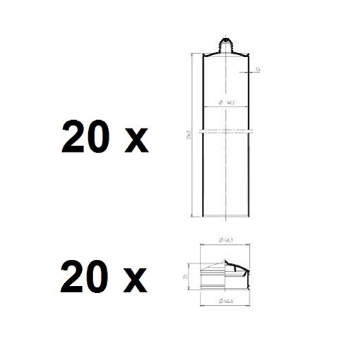 Preisvergleich Produktbild 20 x Dichtstoff Klebstoff 1K 310ml Leerkartusche weiß